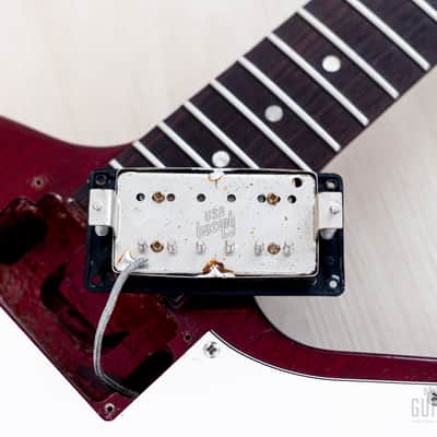 1998 Gibson Explorer '76 Vintage Reissue Clapton Cut Mod Wine Red w/ Case image 18