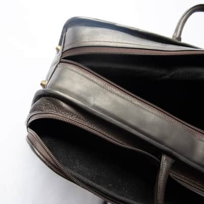 Premium Handmade Full-Grain Brown Leather Alto Sax Case image 12