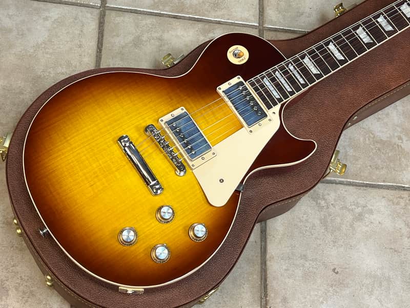 2025 Gibson USA Les Paul Standard '60s Figured Top Electric Guitar Iced Tea Burst image 1