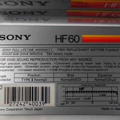 4-TDK HF-60 (1985) Original Made in Japan Audiophile Type I Normal Bias Cassette Tapes Sealed And New! image 7