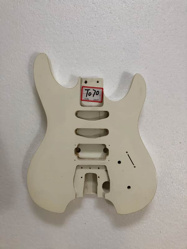 White Headless Guitar HSS Body image 1