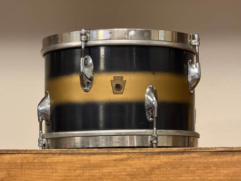 1940's WFL 11" Black & Gold Zephyr Lug Tom 7"x11" image 1