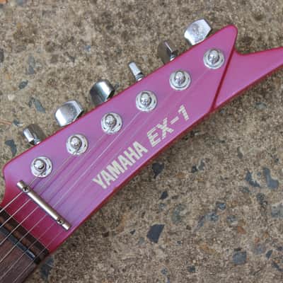 1980's Yamaha EX-1 Explorer Electric Guitar Made in Japan (Pink) image 7