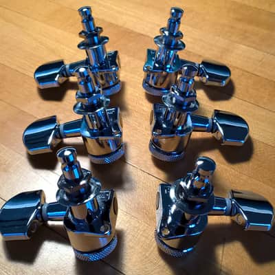 Jin-Ho Sperzel-Clone Locking Tuning Machines -- 3 x 3; Chrome; Mint Condition image 3