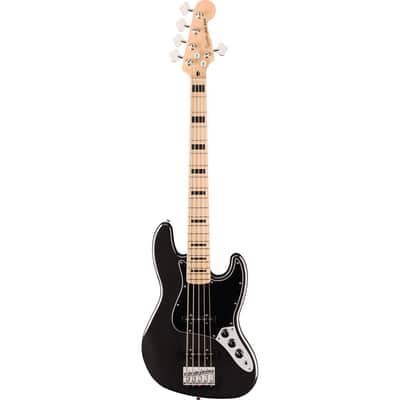 Fender Squier Affinity Series Active Jazz Bass V 5-String Guitar, Black Metallic image 1