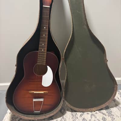 Lindell Vintage Parlor Acoustic Guitar 1960’s - Honey Burst image 1