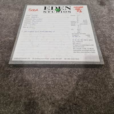 Soda – Britpop Band Collectible Eden Studio Master Reel #3 – Very Good w/ Box & Session Log image 2