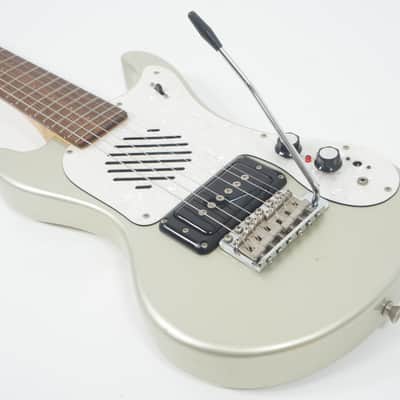 MarineRider MR-1 Metallic Silver Mosrite Ventures Copy Built-in Amp travel guitar Made in JAPAN image 7