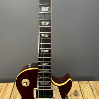 1976 Gibson Les Paul Standard Wine Red Solid Body Electric Guitar, image 2