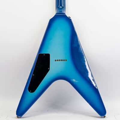 1980s Cort Flying V Electric Guitar – Blue Fade – Made in Korea image 5