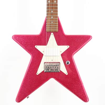 Daisy Rock Star Shaped Atomic Pink Sparkle Electric Guitar w/bag