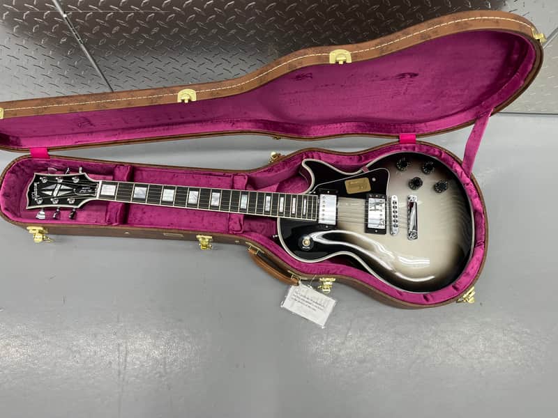 Gibson Les Paul Custom 2017 SilverBurst Custom Shop Case COA Papers Goodies American Made in USA_245