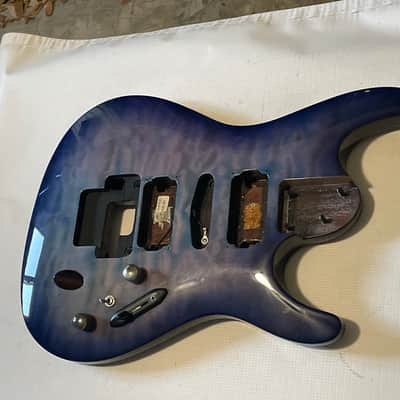 2007 Korean Korean Ibanez S470DXQM Blue Moon Burst Guitar Body ZR Tremolo Ready image 2