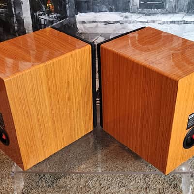 TEAC TEAC LS-MC90  compact, 2-way  bookshelf speakers 90s  - Glossy faux-wood brown image 6