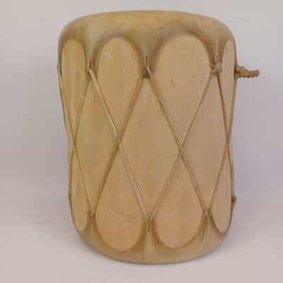 16x13"Hand Carved Log Drum Rawhide Medicine Shamanic Ritual Percussion Music+Med image 2