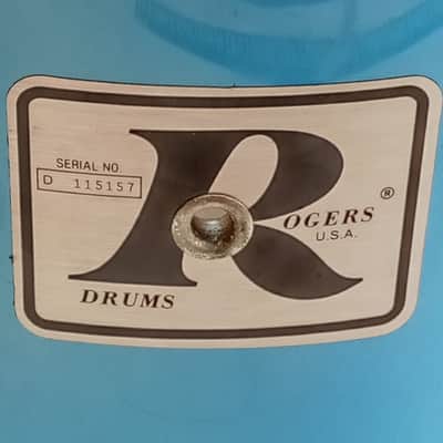 Rogers 12x12" XP8 Blue Mist Tom Drum 8Ply Keller 100% Rock Maple Vintage 80s USA image 2