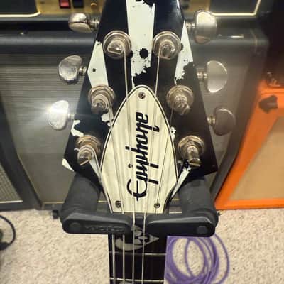 Epiphone Robb Flynn Signature "Love / Death" Baritone Flying V 2011 - Ebony with Love / Death Graphic image 7