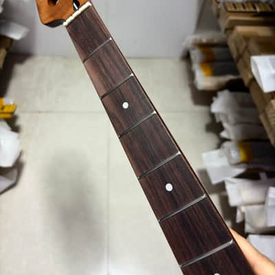 Discount 4 String 20 fret Roasted Flame Maple bass guitar neck Replace rosewood image 2