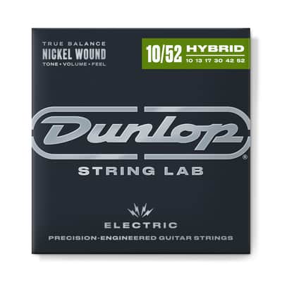 Dunlop DEN1052 String Lab Nickel-Plated Steel Electric Guitar Strings - Light Top Heavy Bottom (10-52) image 1