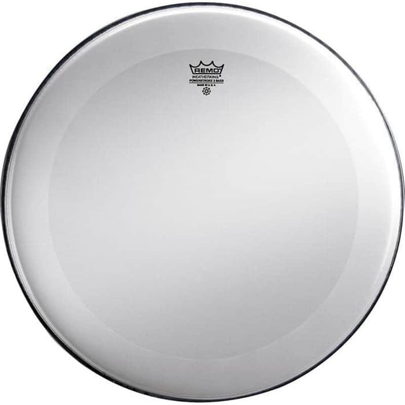 Remo Powerstroke P3 Smooth White Bass Drumhead 22" No Stripe image 1