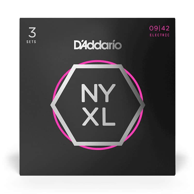 D'Addario NYXL Nickel Wound Electric Guitar Strings 3 Pack (.009 - .042) image 1