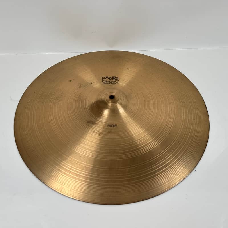 Paiste 2002 Black Logo 20" Ride Cymbal Vintage Used image 1