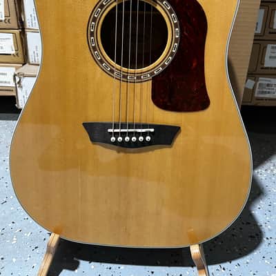 Washburn D10SCE Dreadnought Acoustic - Electric Guitar - Natural image 3