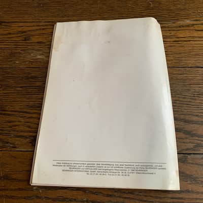 BEHRINGER DSP1000P VIRTUALIZER PRO MANUAL/ TECHNICAL BOOKLET-  MAKE OFFER! image 5