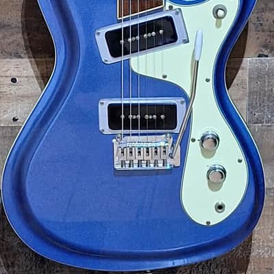 2003 Mosrite "The Ventures" By Aria VCM-65 - Blue Metallic - image 3