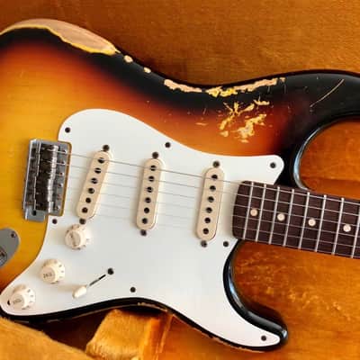 Fender 1959 Custom Shop Stratocaster 2010 - Heavy Relic Sunburst image 2