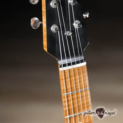 Shabat Lion Special Swamp Ash T-Style w/ Maple Neck & Lollar P-90s – Satin Black image 5