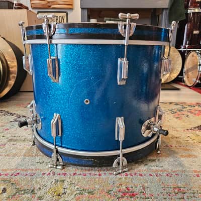 Rogers 20-16-13" Holiday Drum Kit in Blue Sparkle image 6