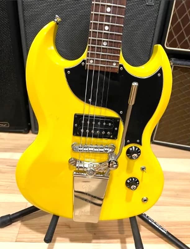WHAT! Duesenberg/Goldo Les Trem II Chrome With SelfStick Maestro Engraved Vibrola Plate & Roller saddle bridge fits SG, Les Paul, ES & Firebird Guitars image 1