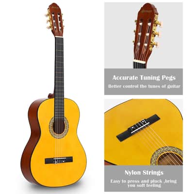 Sonart 6 String Classical Guitar with Bag 2017 - 2020 Yellow image 5
