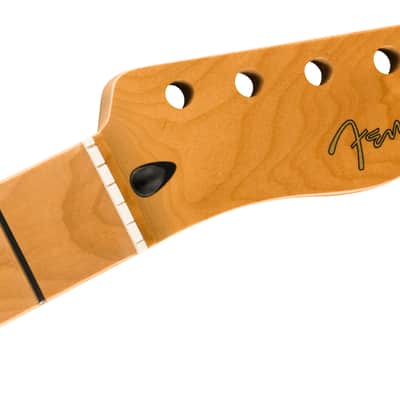Fender Satin Roasted Maple Fat Telecaster Neck 22 Medium Jumbo Frets 9.5" Maple U Shape image 3
