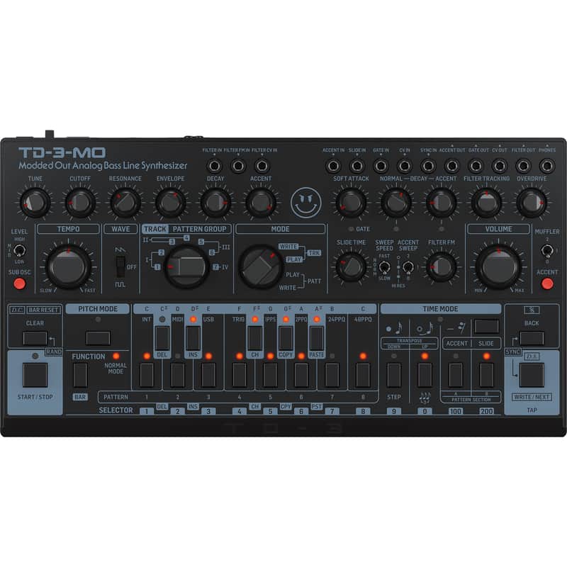Behringer TD-3-MO-BK Analog Bass Line Synthesizer - Black image 1