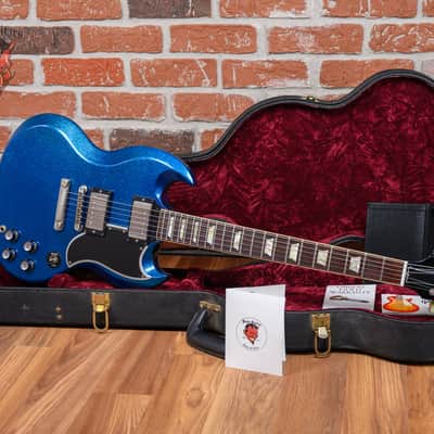 Gibson Custom Shop Les Paul SG Standard Blue Sparkle 2008 w/OHSC image 2