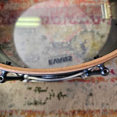 Bucks County Drum Co. 14x7" Relic Series Mahogany Snare in Charcoal Pearl image 17