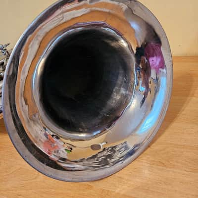 Tuba “Bb" Soviet 3 Valves Brass Pipe Wind Instrument Horn USSR Vintage and Rare image 7