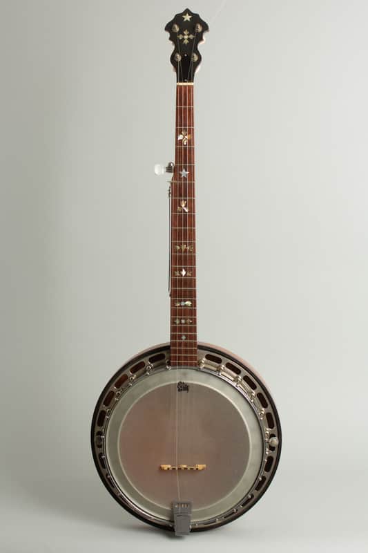 Eagle Brand 5 String Resonator Banjo, made by Stewart-Macdonald (1970s), black hard shell case. imagen 1