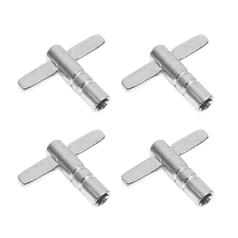 4Pcs Drum Key Drum Tuner,Drum Accessories,Acoustic Drum Kit Accessories,Piano Tuning Wrench,Universal Drum Tuning Key,Remove Drum Key,Piano Tuning Lever,Adjustable Drum Keys(Colour:Silver) image 1