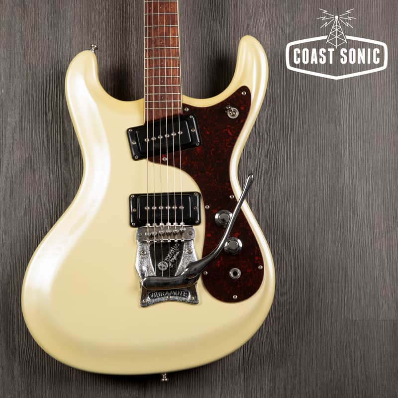 1993 Mosrite USA V-65 The Ventures Model '65 Reissue w/ Vibramute, original Tags & case image 1