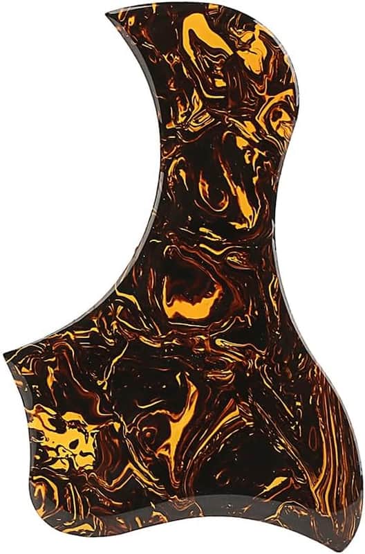 Acoustic Guitar Pick guard,Anti-Scratch Thick PickGuards material Sheet Pearl with Self Adhesive,Guitar Plate Easy to Install,for Folk Guitar Replacement Parts (Yellow Pulp Pattern) image 1