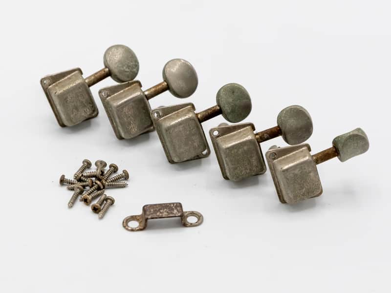 1970s Music Man Pre-Ernie Ball Vintage Tuning Machines, 5 + String Tree, Schaller Made image 1