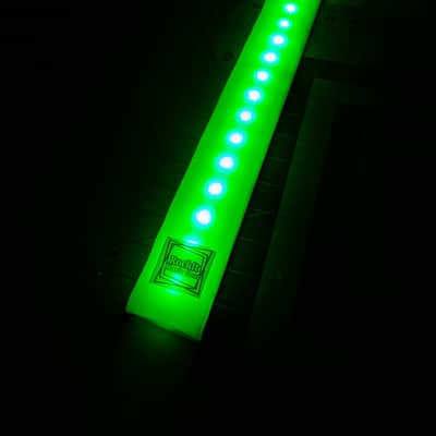 LED Guitar Strap Handmade White One Button Control Rechargeable With Charger add on image 3