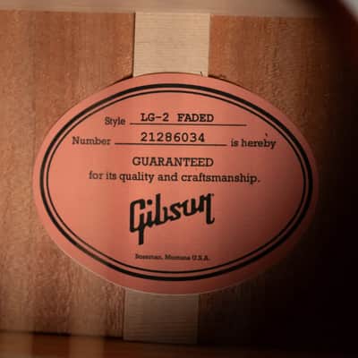 Gibson LG-2 All Mahogany Faded Acoustic/Electric Guitar with Hardshell Case image 17