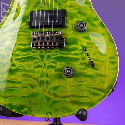 PRS Custom 24 Quilt Artist Top Eriza Verde Green with White Back Custom Color image 5