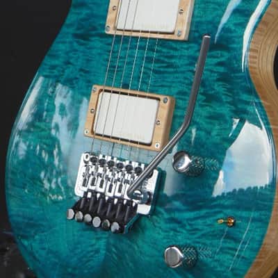 Casper Guitar Technologies Z-Series 24 Fret 2016 - Custom Aqua Flame Maple image 3