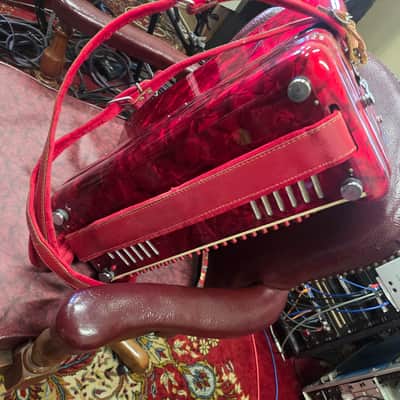 Stradavox Piano Accordion 41/120 Made in Italy - Red Pearl image 10