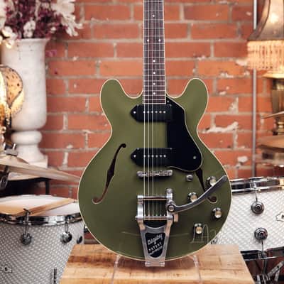 Collings I-30 LC Electric Guitar in Aged Olive Drab Green image 1
